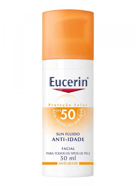 Protetor Solar Eucerin Sun Fluido Anti-Idade Facial FPS50 50ml - não