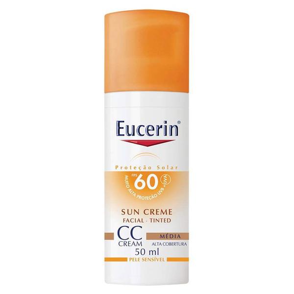 Protetor Solar Eucerin Sun Tinted CC Cream Média FPS60 50mL