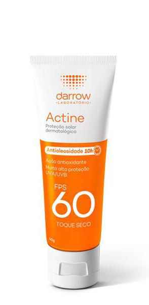 Protetor Solar Facial Actine Toque Seco FPS60 40g - Darrow
