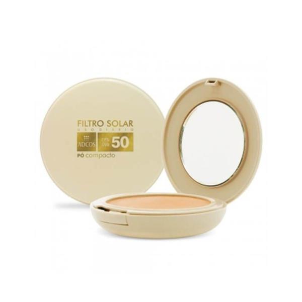 Protetor Solar Facial Adcos Fps50 Pó Compacto Ivory 11g