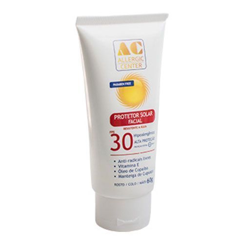 Protetor Solar Facial Allergic Center Fps 30 Hipoalergênico 60g