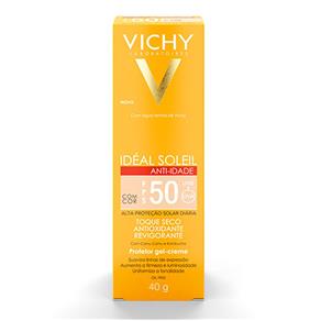 Protetor Solar Facial Anti-idade Vichy Ideal Soleil com Cor FPS 50 40g