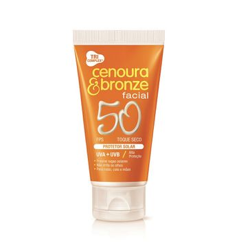 Protetor Solar Facial Cenoura & Bronze Fps50 50g
