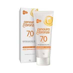 Protetor Solar Facial Cenoura & Bronze - Seco Fps 70 - 50g