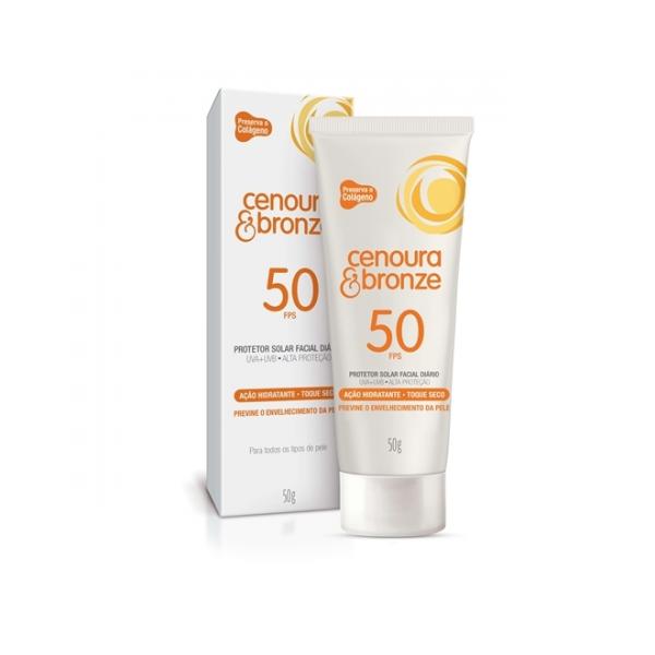 Protetor Solar Facial Cenoura e Bronze 50g Fps50