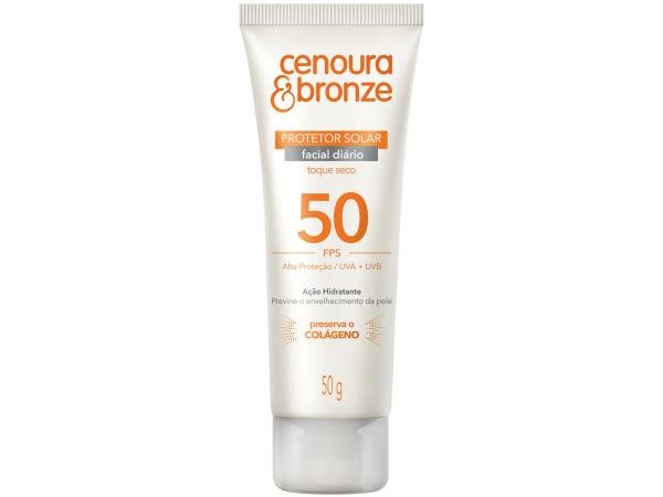 Protetor Solar Facial Cenoura e Bronze - FPS 50 50g