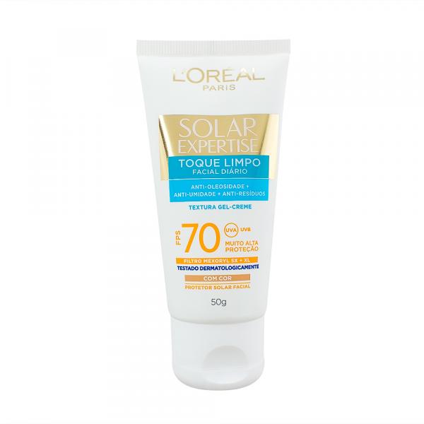 Protetor Solar Facial com Cor L'Oréal Expertise Toque Limpo FPS 70 50g - Beard Brasil