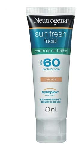 Protetor Solar Facial com Cor Neutrogena - Sun Fresh Controle de Brilho Fps 60 50ml