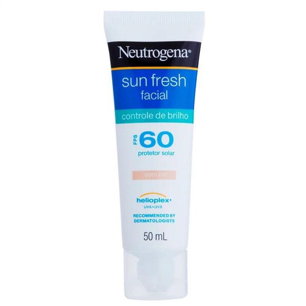 Protetor Solar Facial com Cor Neutrogena - Sun Fresh Controle de Brilho FPS60 - 50ml