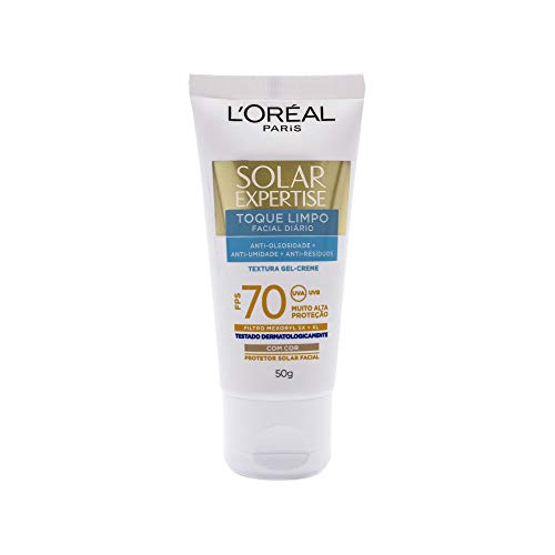 Protetor Solar Facial com Cor Toque Limpo FPS 70 50g, L'Oréal Paris