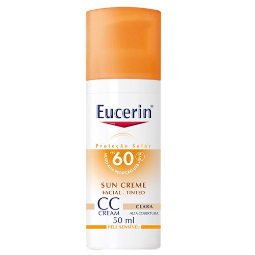 Protetor Solar Facial Eucerin Creme Tinted Clara Fps 60 50Ml