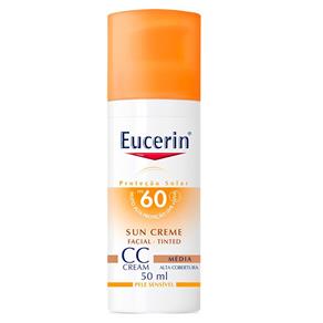 Protetor Solar Facial Eucerin Creme Tinted Média FPS 60 50ml