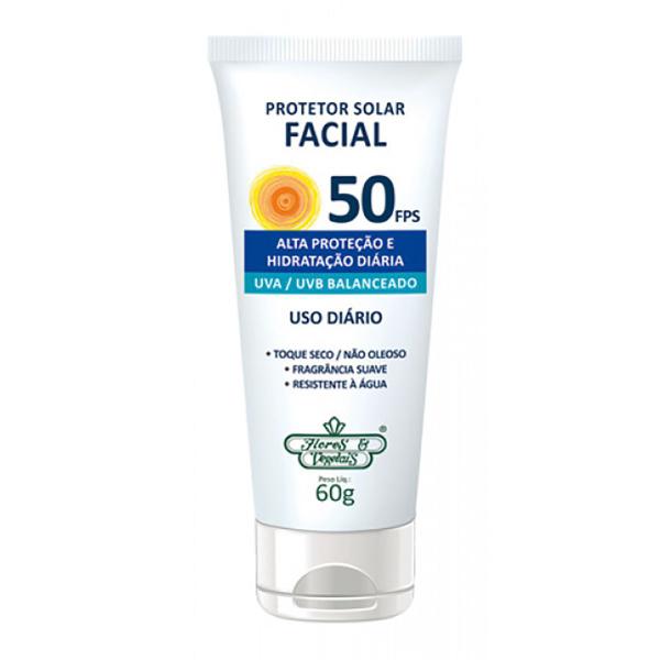 Protetor Solar Facial FPS 50 Flores e Vegetais - 60g