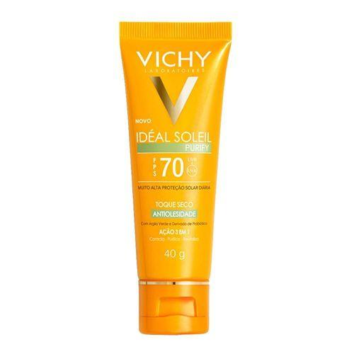 Protetor Solar Facial Idéal Soleil Purify Antioleosidade FPS70 com 40g - L'Oréal