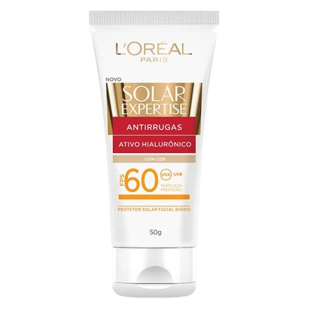 Protetor Solar Facial L'Oréal Expertise Antirrugas com Cor FPS 60 50g