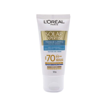 Protetor Solar Facial L'oréal Solar Expertise Toque Limpo com Cor FPS 70 Gel Creme 50g