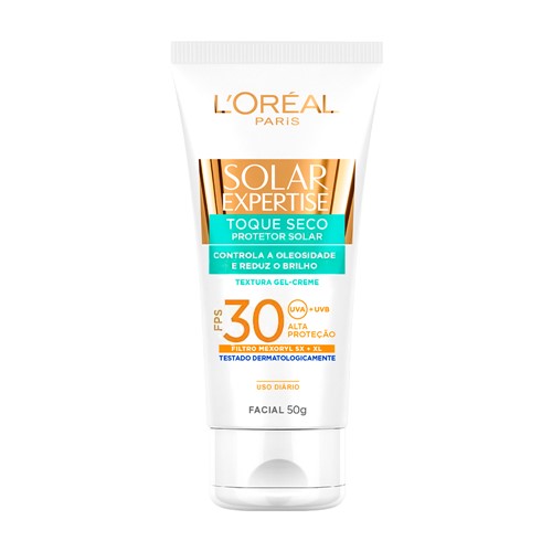Protetor Solar Facial L'oréal Solar Expertise Toque Seco FPS 30 Gel Creme com 50g