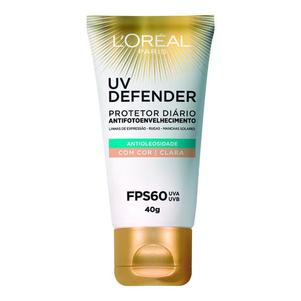 Protetor Solar Facial L'oréal Uv Defender Antioleosidade Cor Clara FPS 60 40g - Loreal