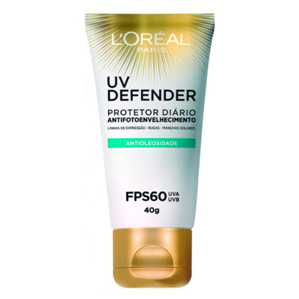 Protetor Solar Facial L'oréal Uv Defender Antioleosidade FPS 60 40g - Loreal