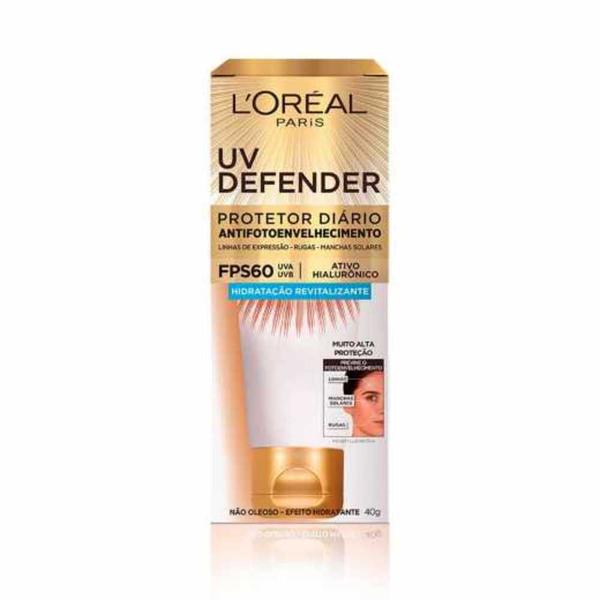 Protetor Solar Facial L'oréal Uv Defender Hidratação Revitalizante Fps60 - Loreal