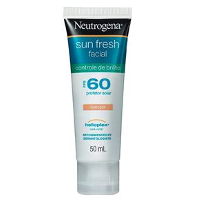 Protetor Solar Facial Neutrogena Sun Fresh com Cor Controle de Brilho FPS 60 - 50ml