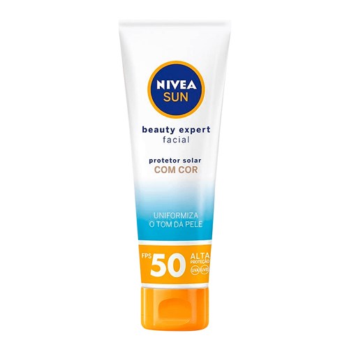 Protetor Solar Facial Nivea Sun Beauty Expert com Cor FPS 50 50g