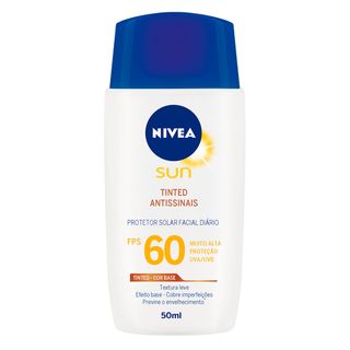Protetor Solar Facial Nivea Sun Tinted Antissinais Fps60 50ml