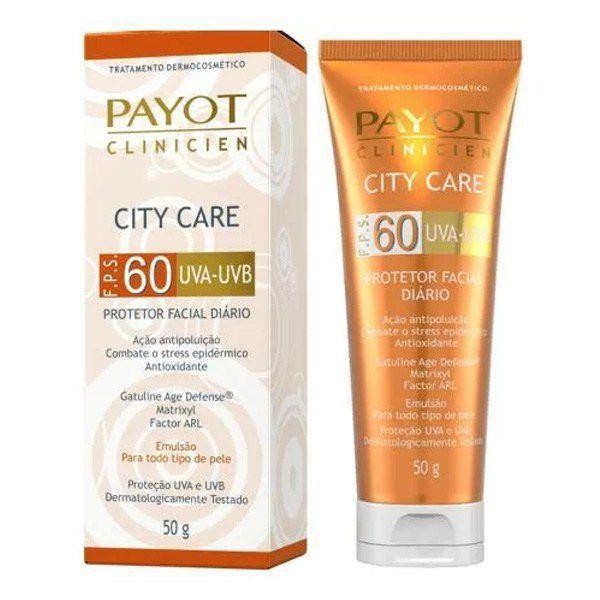Protetor Solar Facial Payot Clinicien City Care FPS 60 50g