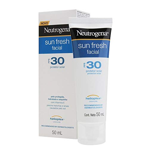 Protetor Solar Facial Sun Fresh FPS 30, Neutrogena, Branco, 50G