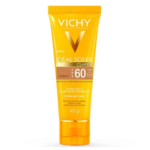 Protetor Solar Facial Vichy Ideal Soleil Clarify FPS 60 Cor Morena 40g