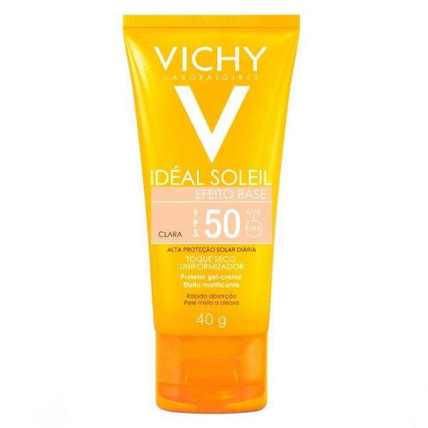 Protetor Solar Facial Vichy Ideal Soleil Efeito Base Clara FPS50 - 40g