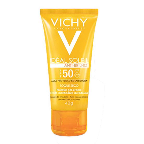 Protetor Solar Facial Vichy Ideal Soleil FPS50 Antibrilho 40g