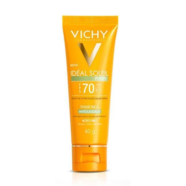 Protetor Solar Facial Vichy Ideal Soleil Purify Sem Cor FPS70 40g