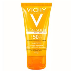 Protetor Solar Facial Vichy - Idéal Soleil Toque Seco FPS 50 40g
