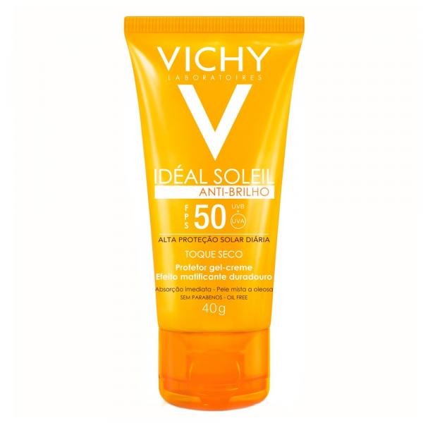 Protetor Solar Facial Vichy - Idéal Soleil Toque Seco FPS 50