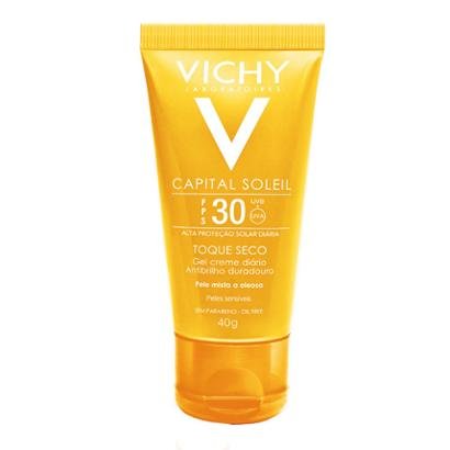 Protetor Solar Facial Vichy - Idéal Soleil Toque Seco FPS30 40g
