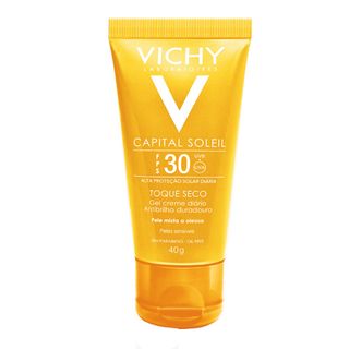Protetor Solar Facial Vichy - Idéal Soleil Toque Seco FPS30 40g