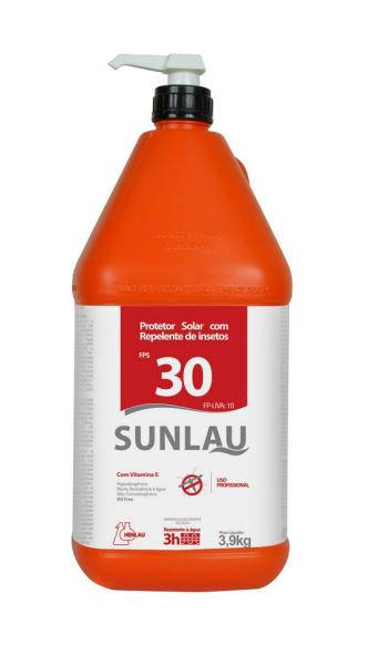 Protetor Solar FPS 30 UVA/UVB com Vitamina e E Repelente de Insetos 3,9kg Sunlau - Henlau