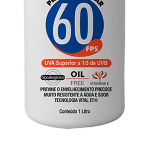 Protetor Solar Fps 60 1 Litro Nutriex - Proteloja Epi's