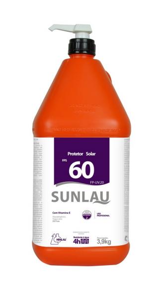 Protetor Solar FPS 60 UVA/UVB com Vitamina e E Bioativo Marinho 3,9 Kg Sunlau - Henlau