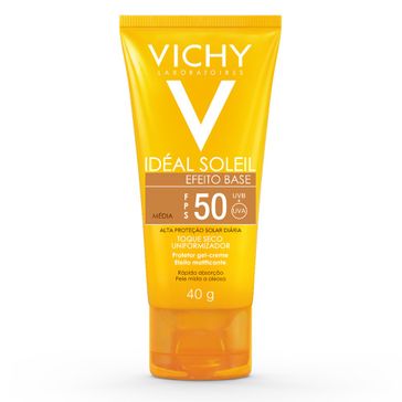 Protetor Solar Gel-creme Vichy Ideal Soleil Fps-50 Efeito Base Média 40g