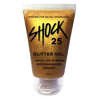 Protetor Solar Glitter Gel Shock - Dourado 100ml