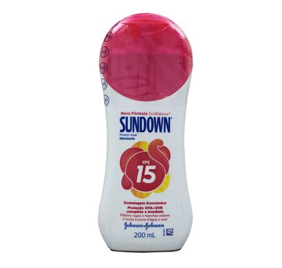 Protetor Solar Hidratante Sundown FPS 15 200ml - Johnson & Johnson