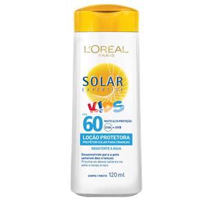 Protetor Solar Infantil L`Oréal Expetise Kids Loção FPS 60 120ml