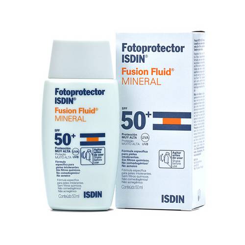 Protetor Solar Isdin Fusion Fluid Mineral Fps 50 com 50 Ml
