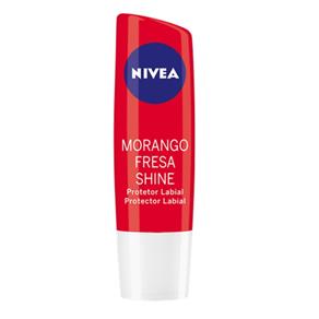 Protetor Solar Labial Nivea 4,8G Lip Care Fps10 Fruity Shine Morango