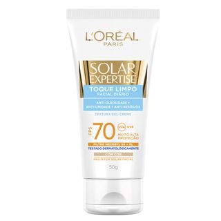 Protetor Solar L'Oréal Paris Solar Expertise Facial Toque Limpo com Cor FPS 70 50ml