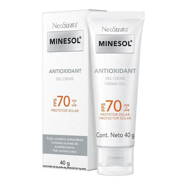 Protetor Solar Minesol Fps70 40g Antioxidante Neostrata Pele Normal a Seca