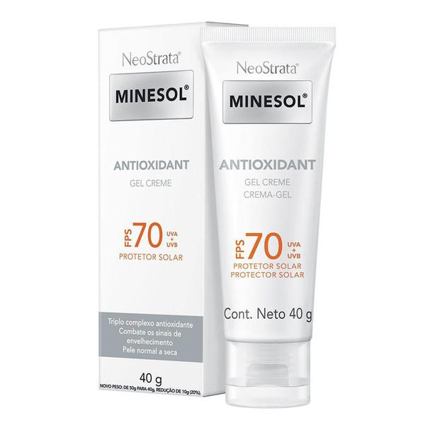Protetor Solar Neostrata Minesol Antioxidant FPS 70 Gel Creme 40g - Minesol Neostrata