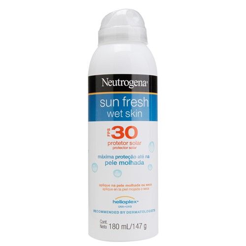 Protetor Solar Neutrogena Sun Fresh Wet Skin FPS 30 Spray com 180ml